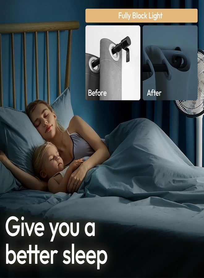GTJ Blackout Curtain Rod For Windows 34-95 Inch,Adjustable Wrap Around Curtain Rods 48-84 in,1 Inch Splicing Heavy Duty Drapery Rods-Matte Black - Image 3